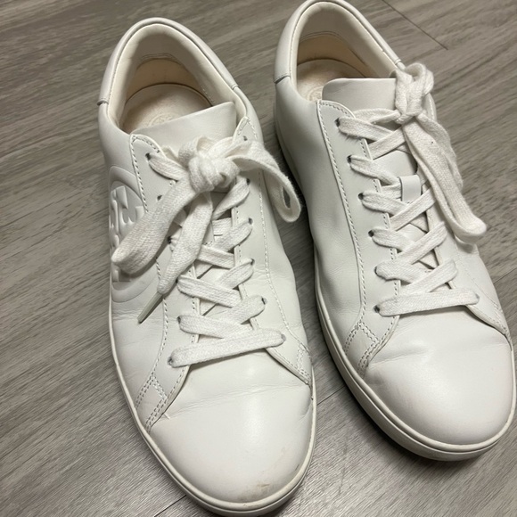 Tory Burch White Logo Sneakers - Picture 2 of 4